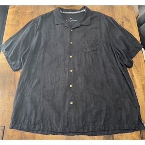 Mens Tommy Bahama black short sleeve button up size 2XLB